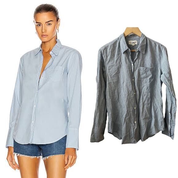 Nili Lotan Stripe Cotton Shirt - Picture 1 of 7